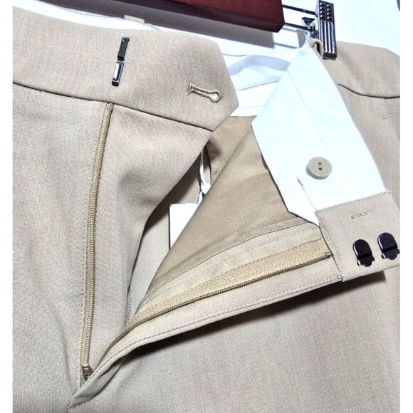 Vince High Waist Straight Leg Pant Sz 24 Womens Tan Wool Blend Work Professional - Picture 10 of 16